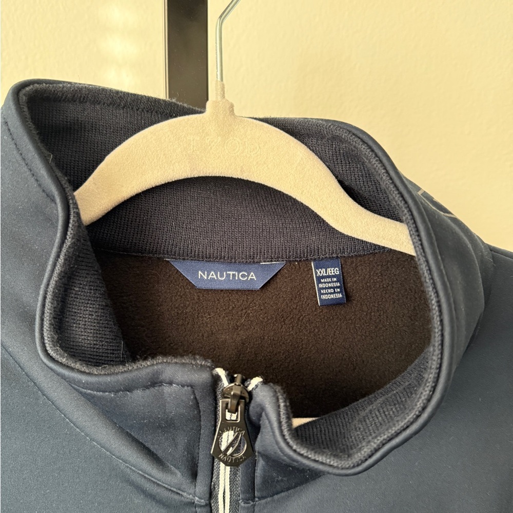 Nautica Navy Men’s Mixed Media Water Resistant Jacket Size XXL - Picture 4 of 5